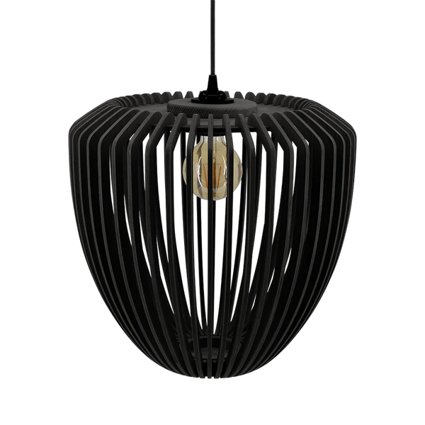 Beau Monde Umage Clava Wood Lampshade Black