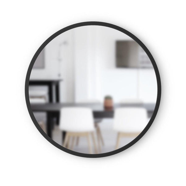 beau monde Umbra Hub Round Mirror Black 61cm