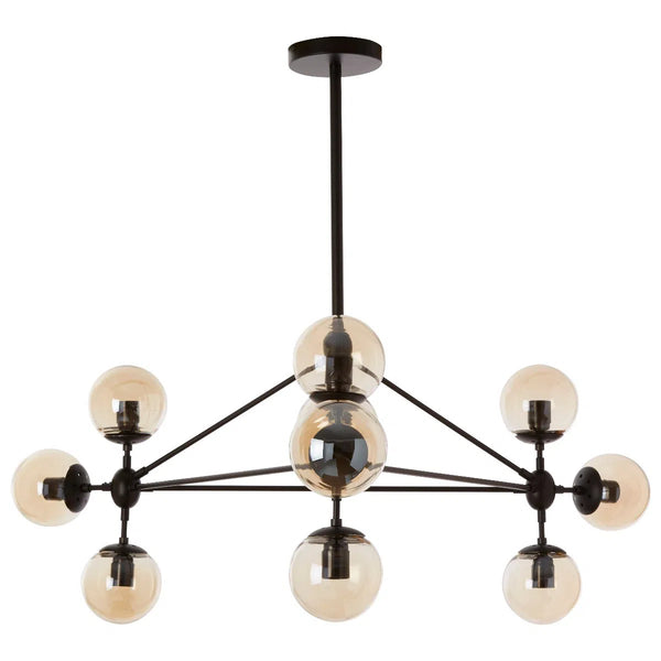 beau monde Beaumonde Home Abiah 10 Arm Matte Black Pendant Light