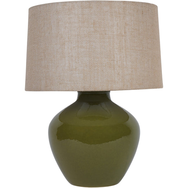 Beau Monde Beaumonde Home Aubrey Green Ceramic Table Lamp Large E27 60W