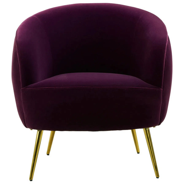 beau monde Beaumonde Home Brooklyn Purple Velvet Armchair