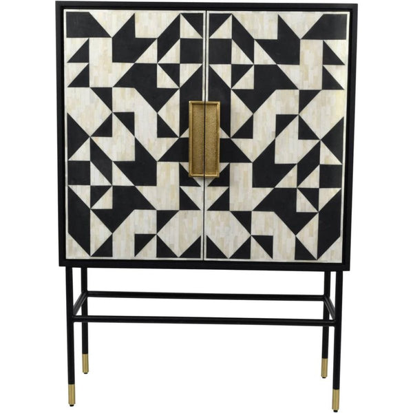 beau monde Beaumonde Home Chequers Bone Inlay Drinks Cabinet
