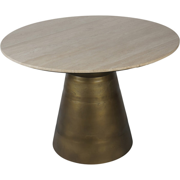 beau monde Beaumonde Home Clifton Ii Light Travertine Round Dining Table 120cm