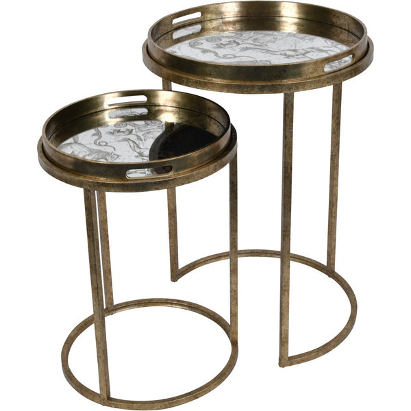 beau monde Beaumonde Home Constellation Map Set of 2 Side Tray Tables