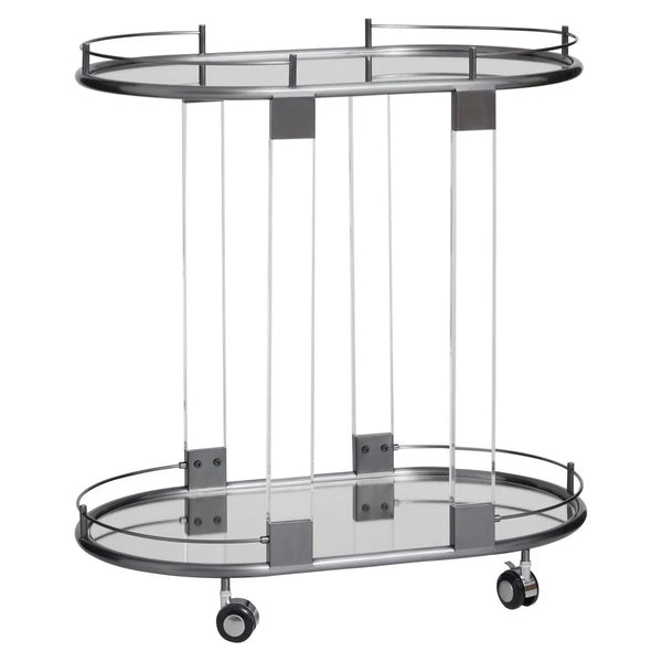 Beau Monde Beaumonde Home Coria Drinks Trolley In Metallic Frame