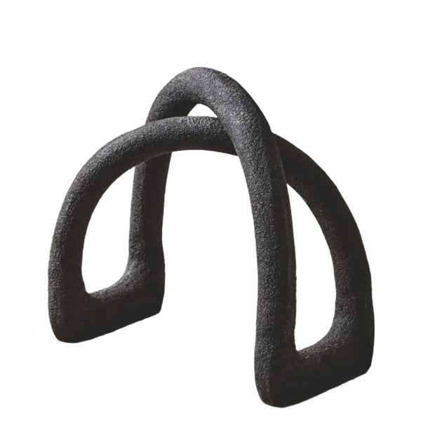 Beau Monde Beaumonde Home Derva Textured Black Sculpture