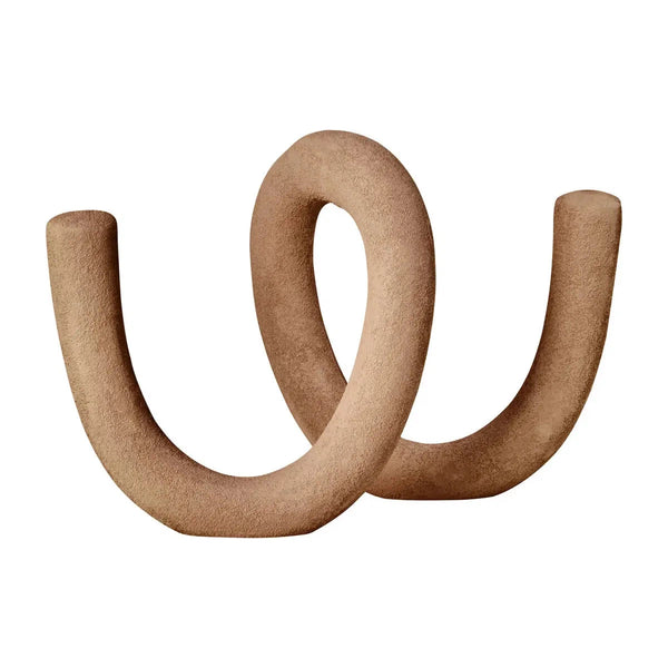 beau monde Beaumonde Home Dune Large Textured Beige Loop Sculpture
