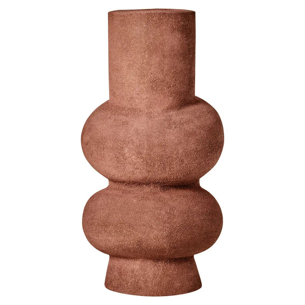 beau monde Beaumonde Home Dune Large Textured Red Bubble Vase