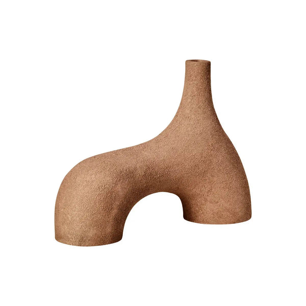 Beau Monde Beaumonde Home Dune Small Textured Beige Abstract Vase