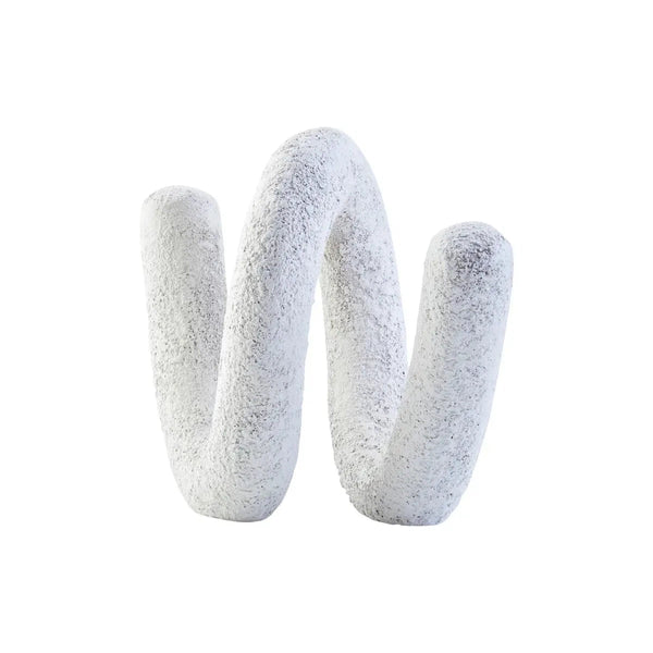 Beau Monde Beaumonde Home Dune Small Textured White Loop Sculpture