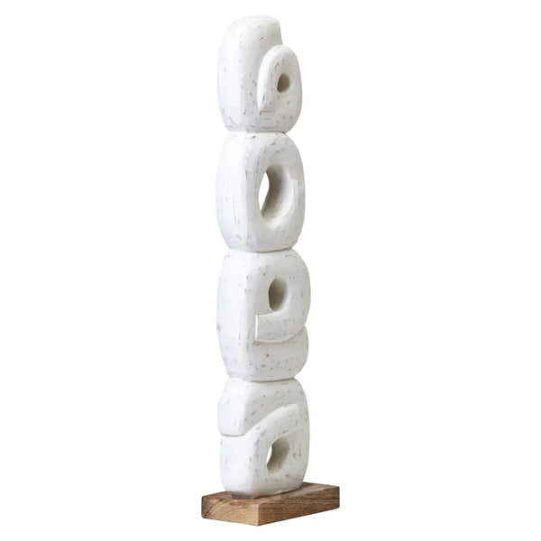 beau monde Beaumonde Home Faith White Ring Sculpture