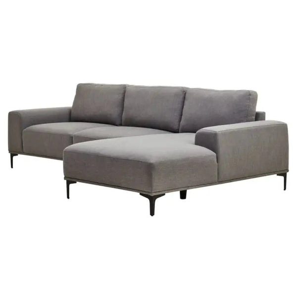 Beau Monde Beaumonde Home Faron 3 Seat Grey Left Chaise Sofa