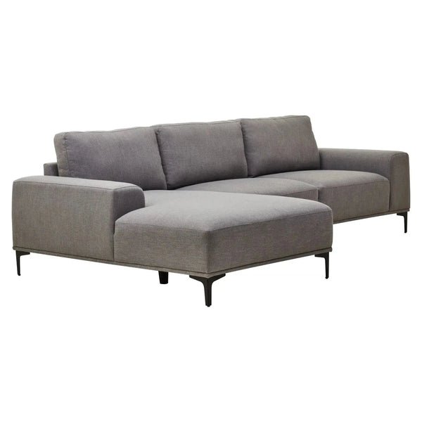 Beau Monde Beaumonde Home Faron 3 Seat Grey Right Chaise Sofa