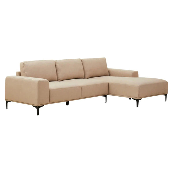 Beau Monde Beaumonde Home Faron 3 Seat Natural Left Chaise Sofa