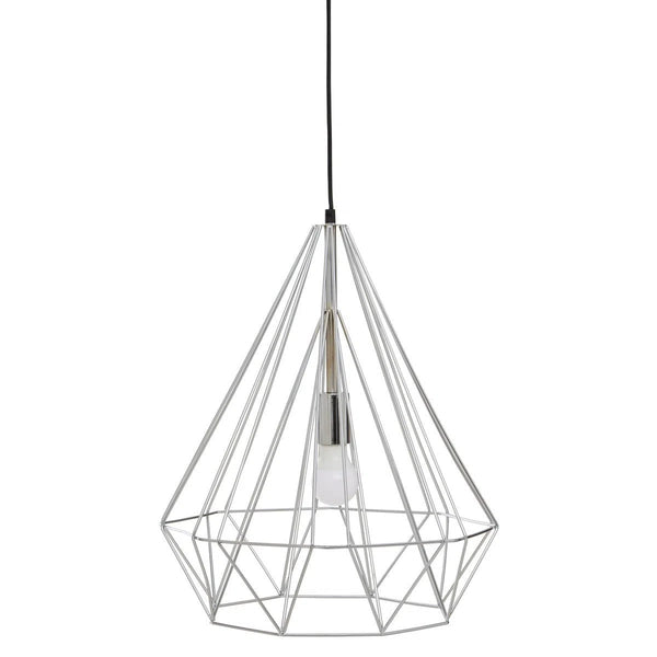 beau monde Beaumonde Home Geo Chrome Conical Pendant Light