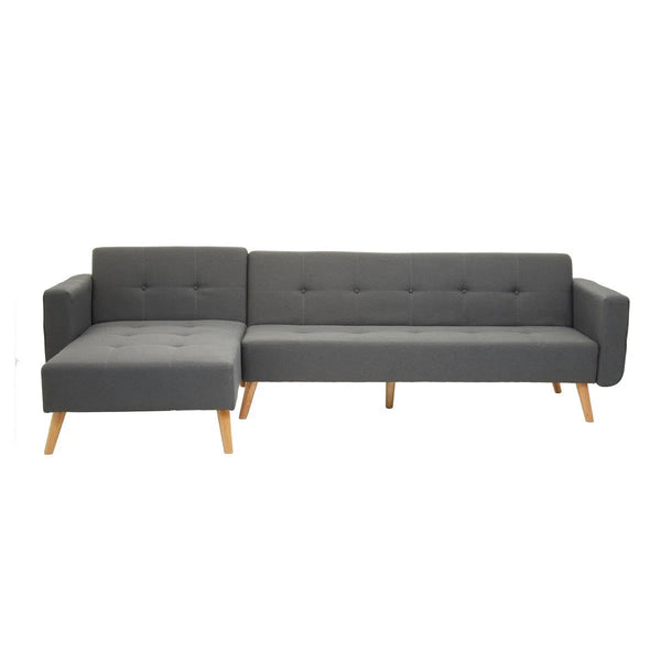 Beau Monde Beaumonde Home Haagen Grey Large Corner Sofa Bed