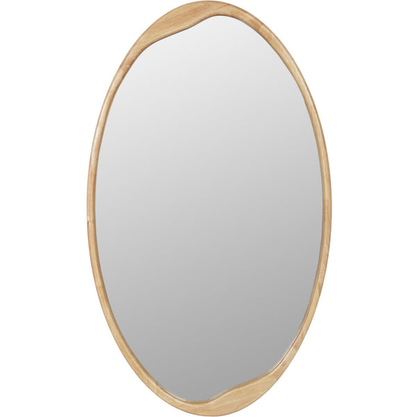 Beau Monde Beaumonde Home Hague Oval Natural Wood Mirror 119cm