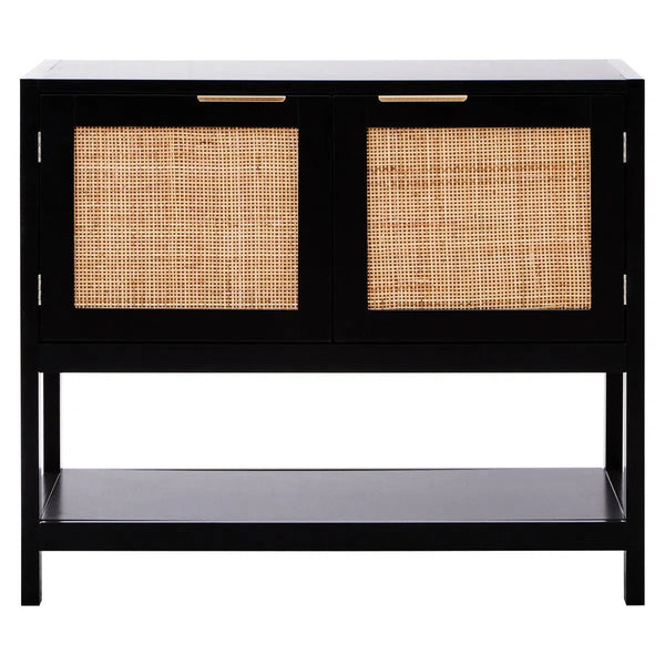 beau monde Beaumonde Home Herman Black Wood Side Cabinet