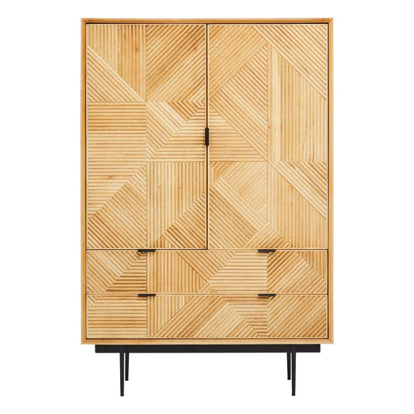 Beau Monde Beaumonde Home Jaikara Natural Wooden Cabinet