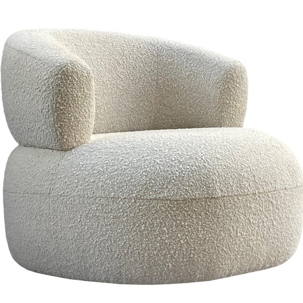 Beau Monde Beaumonde Home Lundo Occasional Chair In Boucle In Cream