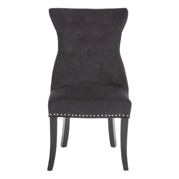 Beau Monde Beaumonde Home Marylebone Black Cotton Velvet Dining Chair
