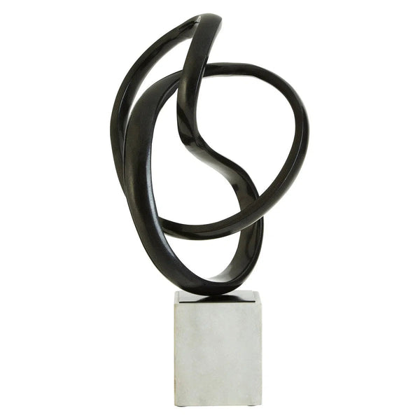 beau monde Beaumonde Home Mirano Black Nickel Finish Knot Sculpture