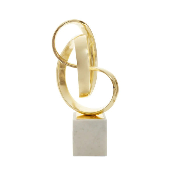 Beau Monde Beaumonde Home Mirano Gold Finish Knot Sculpture