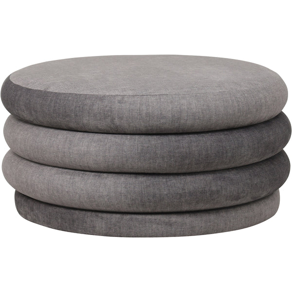 Beau Monde Beaumonde Home Rocket Curved Grey Ottoman