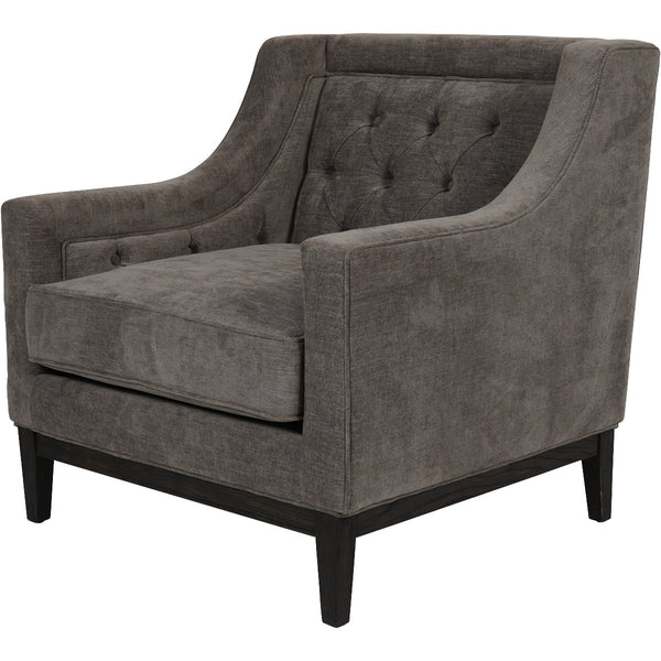 beau monde Beaumonde Home Soho Buttoned Armchair - Warm Grey