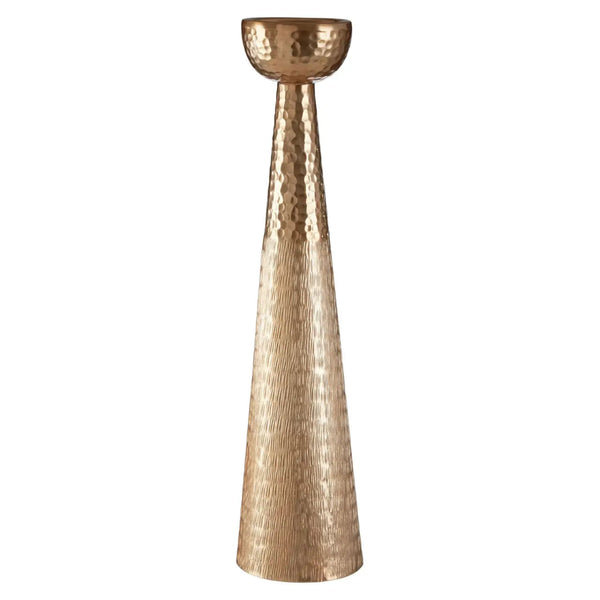 Beau Monde Beaumonde Home Solis Gold Finish Pillar Candle Holder