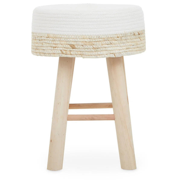 Beau Monde Beaumonde Home Speck Natural And White Stool