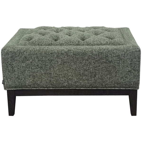 Beau Monde Beaumonde Home Theodore Buttoned Stool Forest Green