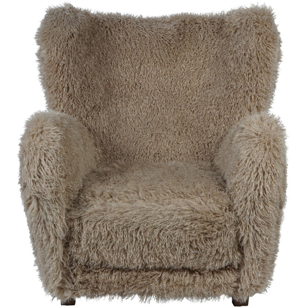 beau monde Beaumonde Home Wallace Faux Sheepskin Armchair Chair