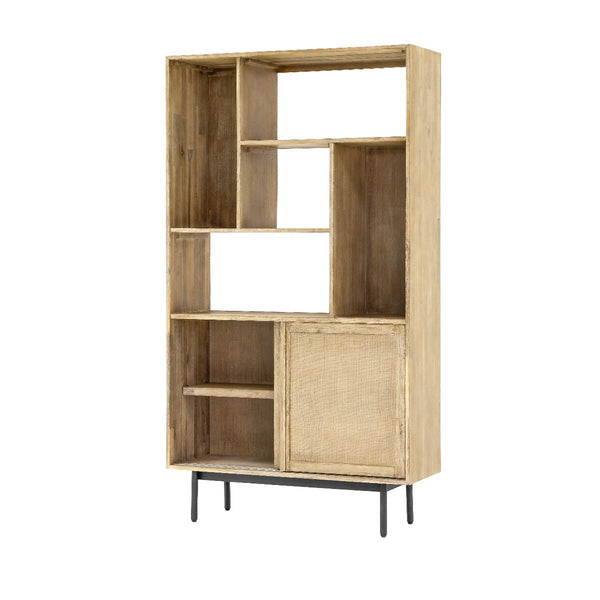 beau monde Beaumonde Home Willow Bookcase with Storage and Two Sliding Doors