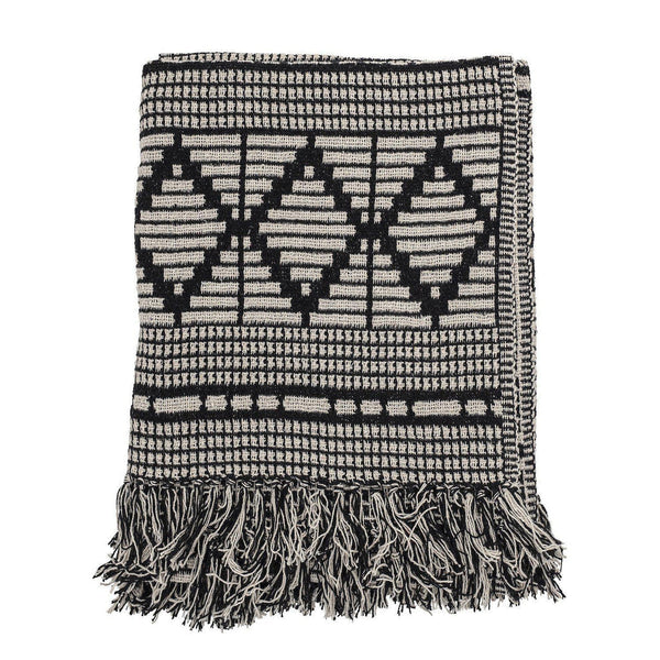 Beau Monde Bloomingville Gutte Black Recycled Cotton Throw