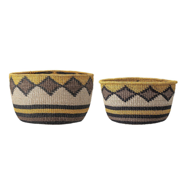 beau monde Bloomingville Hilva Yellow Basket Set of 2
