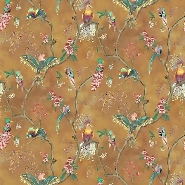 beau monde Brand McKenzie Birds In Paradise Wallpaper - Gold