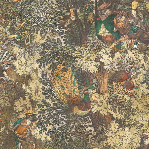Beau Monde Brand McKenzie Gentlemen Birds Wallpaper - Autumn