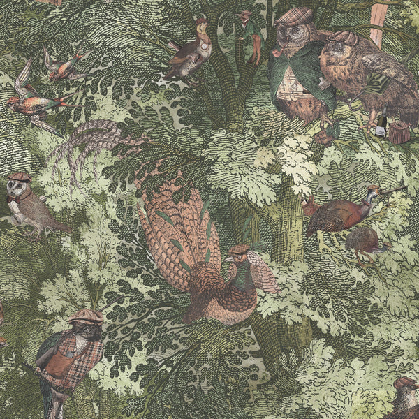beau monde Brand McKenzie Gentlemen Birds Wallpaper - Woodland