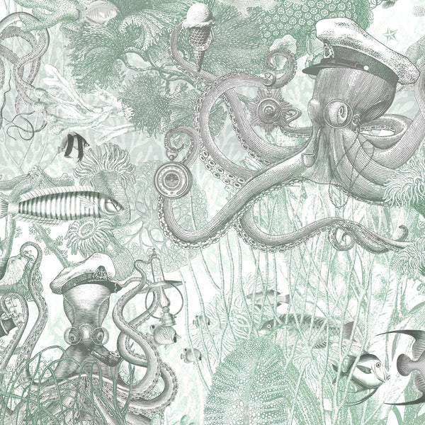 Beau Monde Brand McKenzie Octopus Wallpaper - Sea Spray