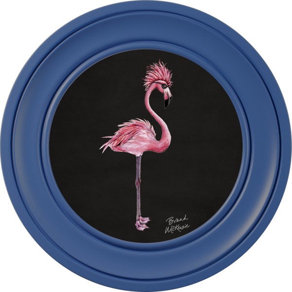 Beau Monde Brand McKenzie Punk Rocks Fiona Framed Round Art Print With Charcoal Black Background