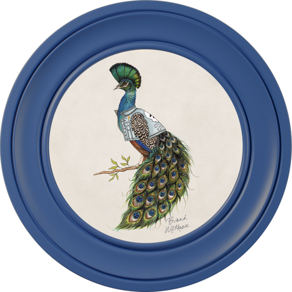 Beau Monde Brand McKenzie Punk Rocks Prince Framed Round Art Print With Chalk White Background