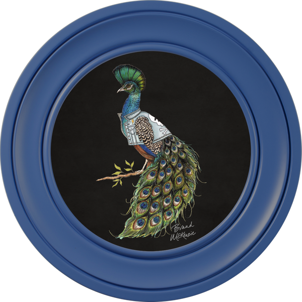 Beau Monde Brand McKenzie Punk Rocks Prince Framed Round Art Print With Charcoal Black Background