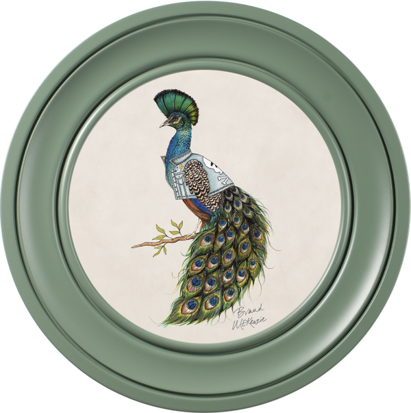 beau monde Brand McKenzie Punk Rocks Prince Framed Round Art Print with Chalk White Background