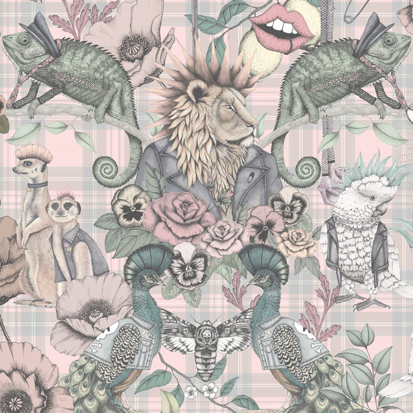 Beau Monde Brand McKenzie Punk Rocks Wallpaper - Pastel