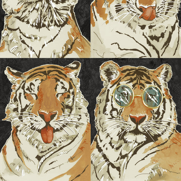 beau monde Brand McKenzie Roar Emotions Wallpaper - Charcoal