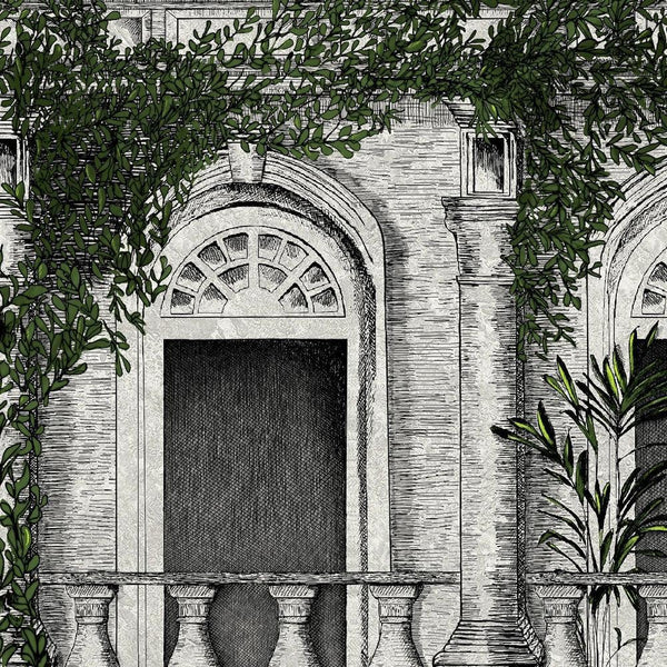 Beau Monde Brand McKenzie The Architecture Green Wallpaper