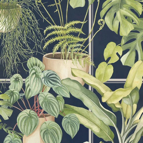 Beau Monde Brand McKenzie The Green House Midnight Blue Wallpaper