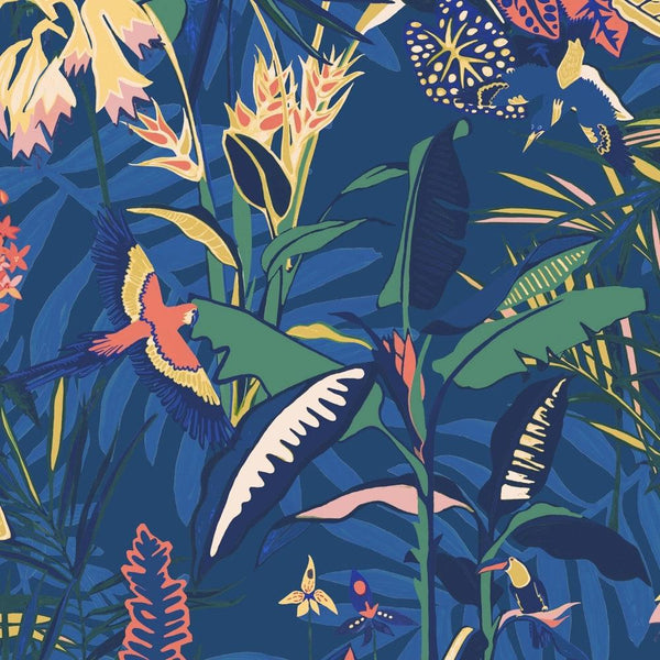beau monde Brand McKenzie The Tropics Deep Blue Wallpaper
