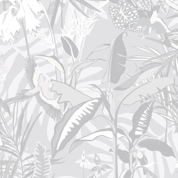 beau monde Brand McKenzie The Tropics Stone Grey Wallpaper